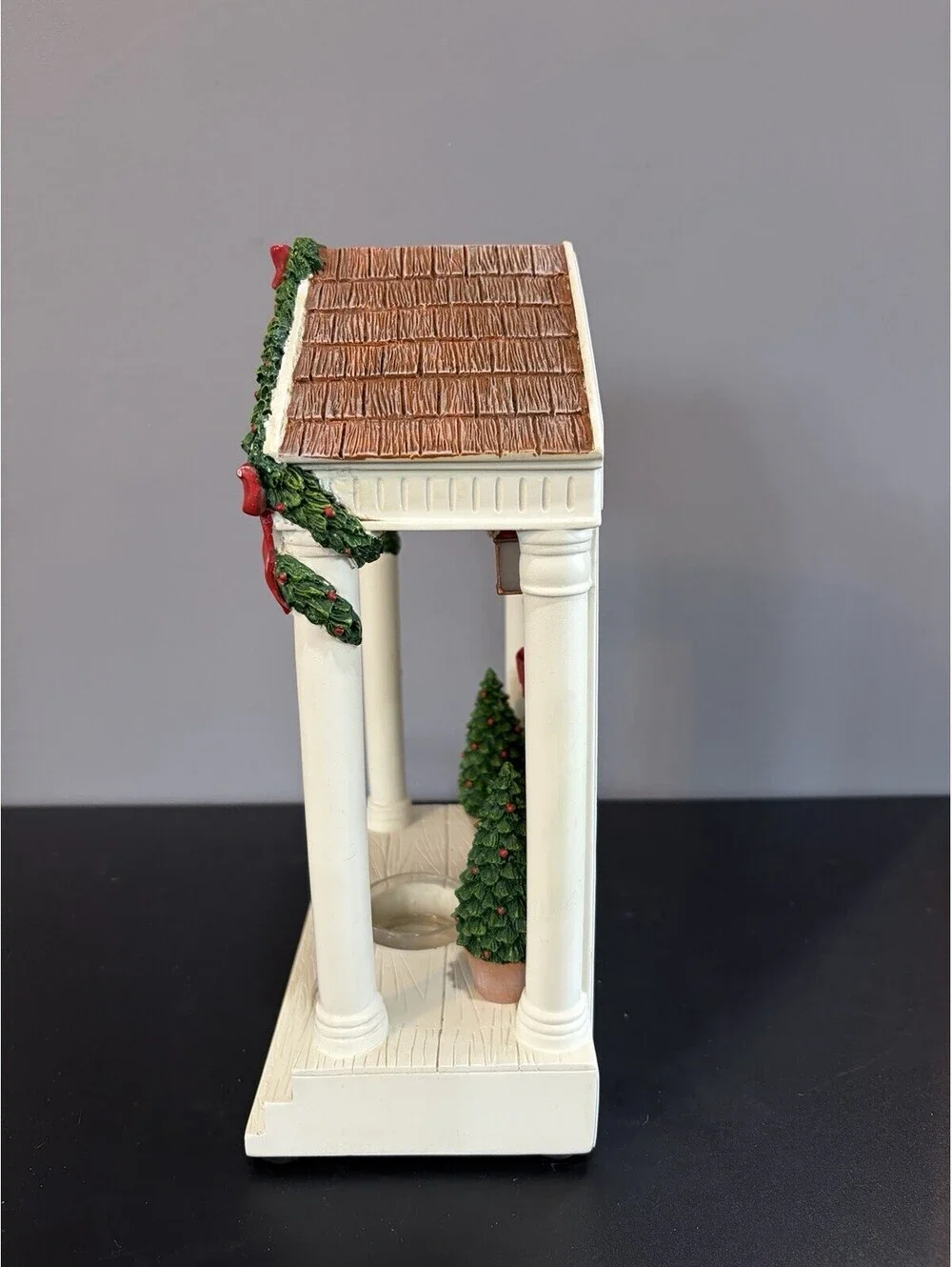 Yankee Candle Christmas Front Door Tealight Holder w/Lights -Missing Tart Warmer